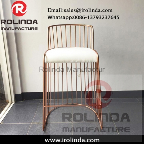 Painting Iron Art Water Pipe Style Bar Chair