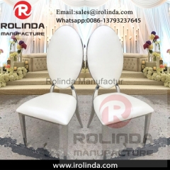Rental Furniture wedding design upholstered stainless steel legged dining chair