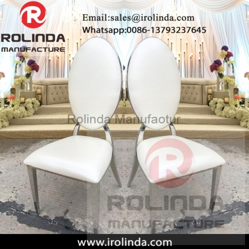 Rental Furniture wedding design upholstered stainless steel legged dining chair