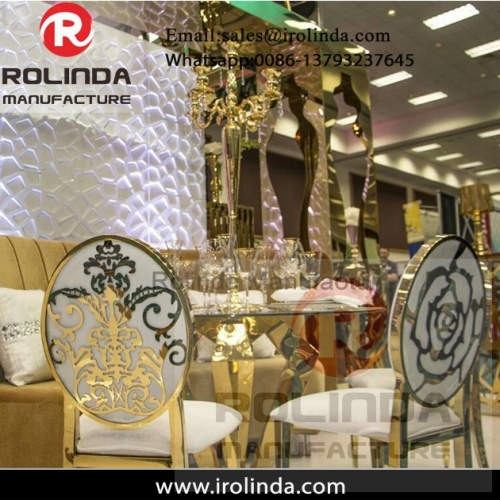 wholesale dubai gold metal event wedding banquet chairs