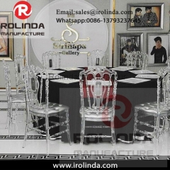 rental furniture white pu seat clear wedding banquet chair