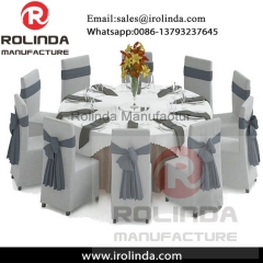 Foshan Strong Dining Table / Wholesale Steel Folding Round Table For Banquet