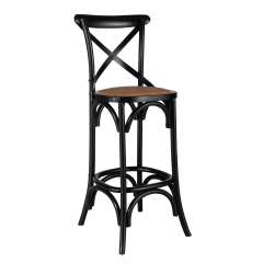 Wooden Cross Back stool High Bar Chair