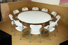 Modern style 6ft 72inch dining folding round tables for events wedding