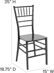 Black color Resin Stacking chiavari tiffany chair