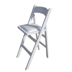 Beach Wedding Event Party Wimbledon White Wood Folding Chair Stool Bar Chair