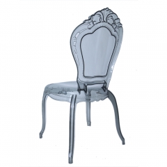 Transparent Belle Epoque Armless Chair VIP Royal Event Crystal Stack Bella Chair for Dining Event Wedding Rental Business