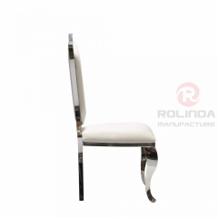 Dinner Chair Leather White High Back Chair Gold Dining Chair