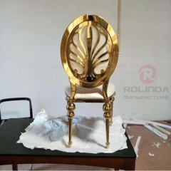 Golden Wheel loft made of gold leather loft steel frame and king and queen chair wedding