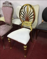 Golden Wheel loft made of gold leather loft steel frame and king and queen chair wedding