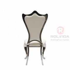 Dinner Chair Leather White High Back Chair Gold Dining Chair