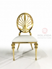 Golden Wheel loft made of gold leather loft steel frame and king and queen chair wedding