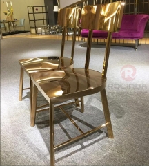 Gold Stainless Steel Seats with Sense of Technology and Minimalist Style, Popular European Style Chairs