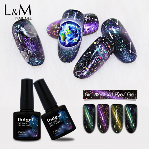 【Galaxy Cat Eyes Gel】1pc Uv Nail Gel Polish 6 Colors For Choose