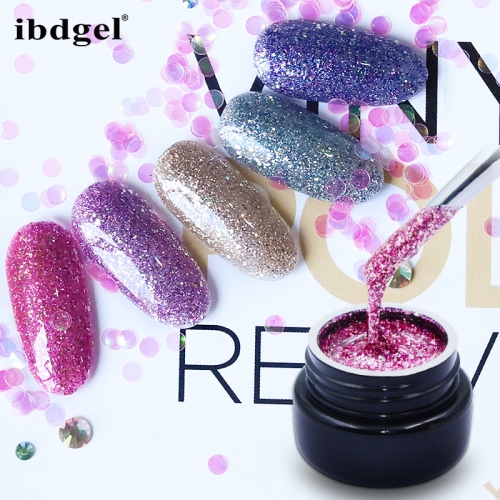 【ibdgel Platinum Color Gel 】1pc Glitter Platinum Gel Polish Shiny 18 Colors UV Nail Gel Polish in Jar