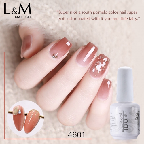 【Jade Jelly Gel】IDO Gelpolish Jade Jelly Gel 24 Nude Pink Glass Color UV Gel Polish