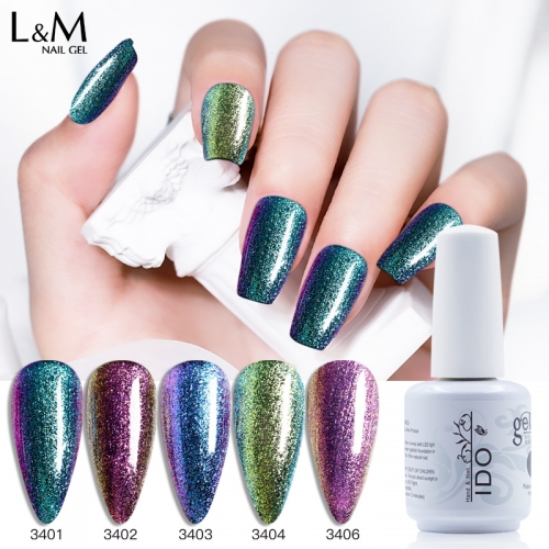 【Chameleon Gel】IDO  Gelpolish Soak Off Gel Polish UV Gel Lak for Manicure 15ml