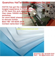 High-Cleanness Close-Celled PE Foam film as Cushion of Light-Guide-Plate LCD glass，Antistatic PE Pearl Paper