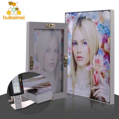 ultra-thin 17mm non-light aluminum photo frame frameless fabric light box