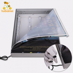 wall mounted advertising billboard display silicone edge aluminium profiles textile lightbox