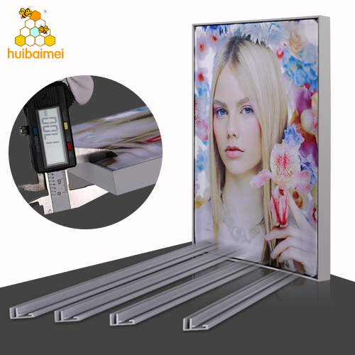 Non-lit aluminum profile 17mm frameless textile frame for advertising light box