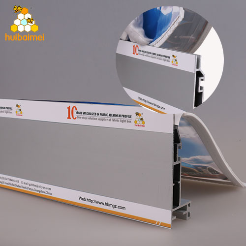 Tension textile aluminum profile single side 100mm frameless aluminum SEG frame