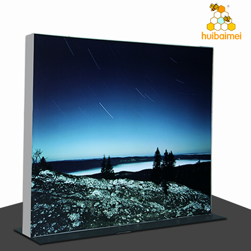 160mm double side aluminum frameless fabric light box customized modular exhibition stands dispaly