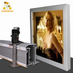 Outdoor advertising 100mm front open aluminum Side-snap fabric light box