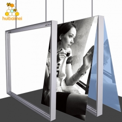 Custom size and shape 45mm aluminum material double sided fabric frameless thin light box