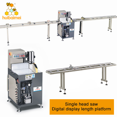 Single head saw Digital display length platform for aluminum profile cutting