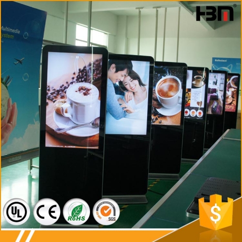 free standing led advertising monitor screen kiosk with android system