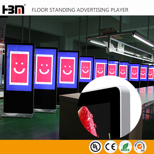 45mm thick new design floor stand android system led advertising player