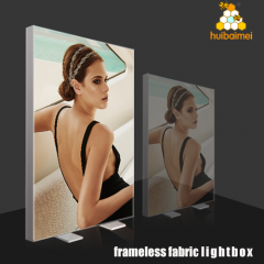 50mm square aluminum frame indoor LED advertising fabric lightbox