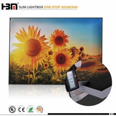 Picture graphic design ultra aluminum profile frame textile fabric lightbox photography without led