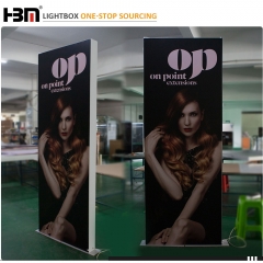 Backlit and edgelit led advertising display sign board tension texitile fabric light box