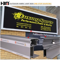 Outside wall advertising enhanced version 100mm aluminum frame LED tension fabric lightbox