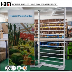floor stand aluminum profile silicone edge graphic fabric light box guangzhou manufacturer
