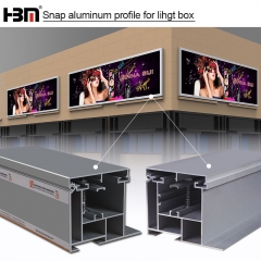 subway outside wall large project display fabric frame 120mm snap extruded aluminum profile for outdoor light box