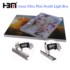 17mm ultra slim aluminum profile frameless photo lightbox display