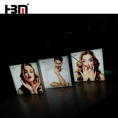 80mm hanging aluminum frame light box both side system for advertising display