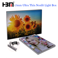 17mm ultra slim aluminum profile frameless photo lightbox display
