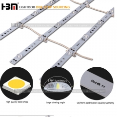 led Net/ curtain/Matrix/Lattice type backlight 3030 led strip light with lens