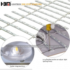 led Net/ curtain/Matrix/Lattice type backlight 3030 led strip light with lens