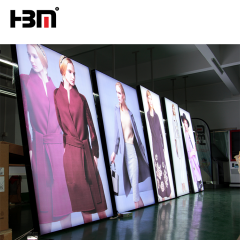 factory price guangzhou hbm fabric tension light box with extrusion aluminum frame
