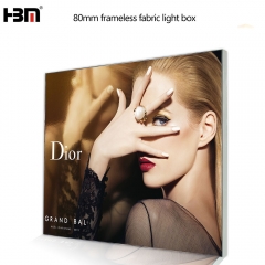 factory price guangzhou hbm fabric tension light box with extrusion aluminum frame