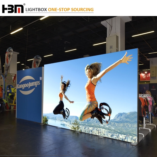 Exhibition Lightboxes Two Sided Frameless Fabric Led Light Box With Backlit Led