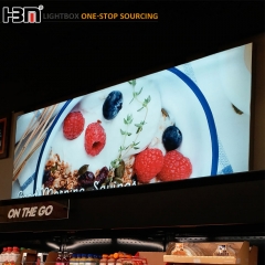 supermarket custom led wall frameless fabric light box with aluminum frame