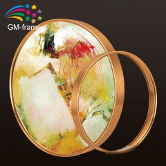 round shape decorative photo frame Wall mount picture display circular aluminum photo frame