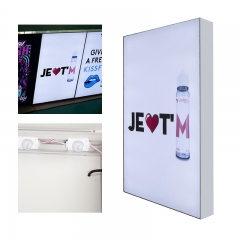 2021 new design 100mm double sided fabric frame exhibition sidelit light box display