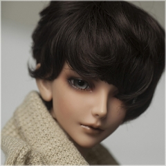 1/3 Fluffy short curl wig(Black)